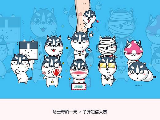 哈士奇的一天-子弹短信比赛