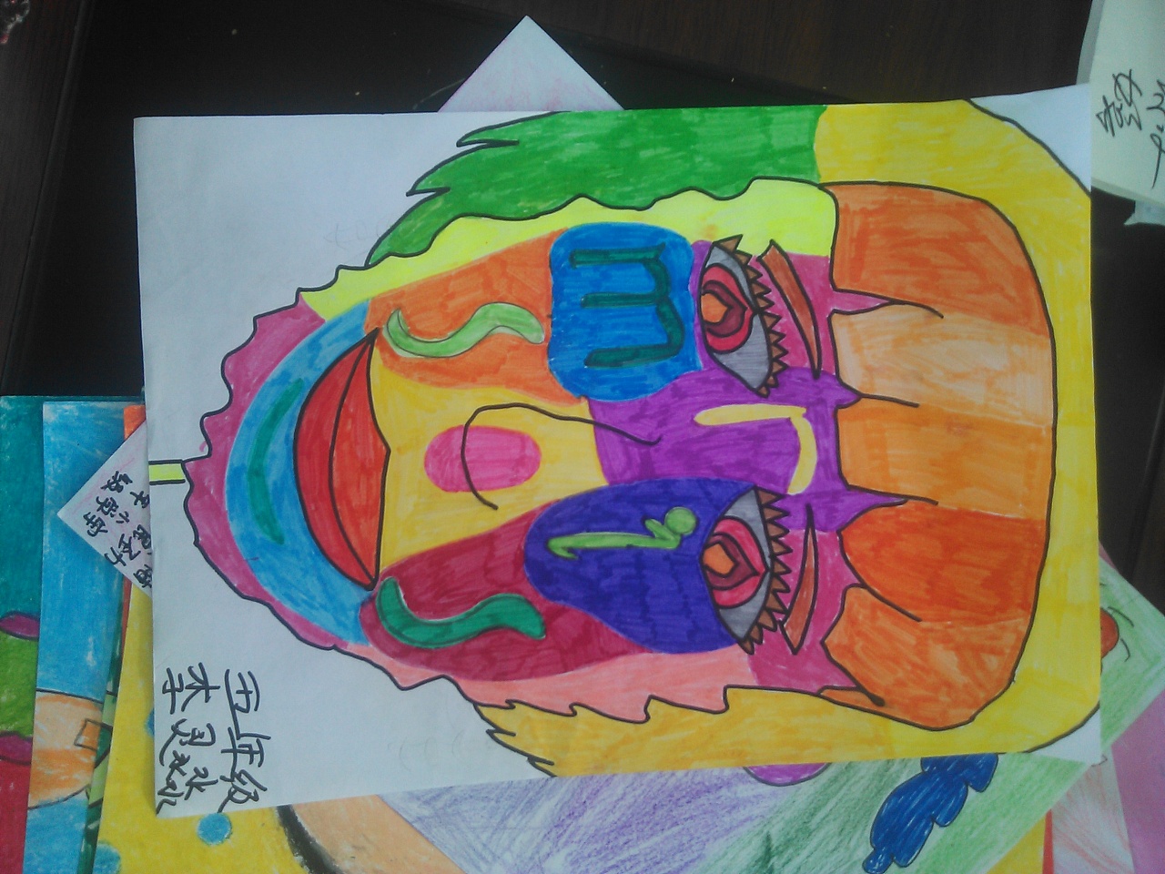 五年级学生画的夸张的脸|插画|儿童插画|十口胖子 - 原创作品 - 站酷 (ZCOOL)