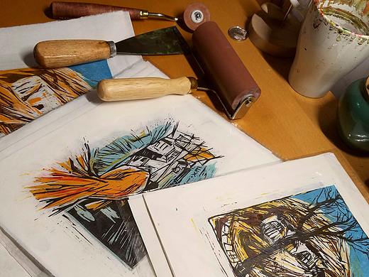 套色版画藏说票