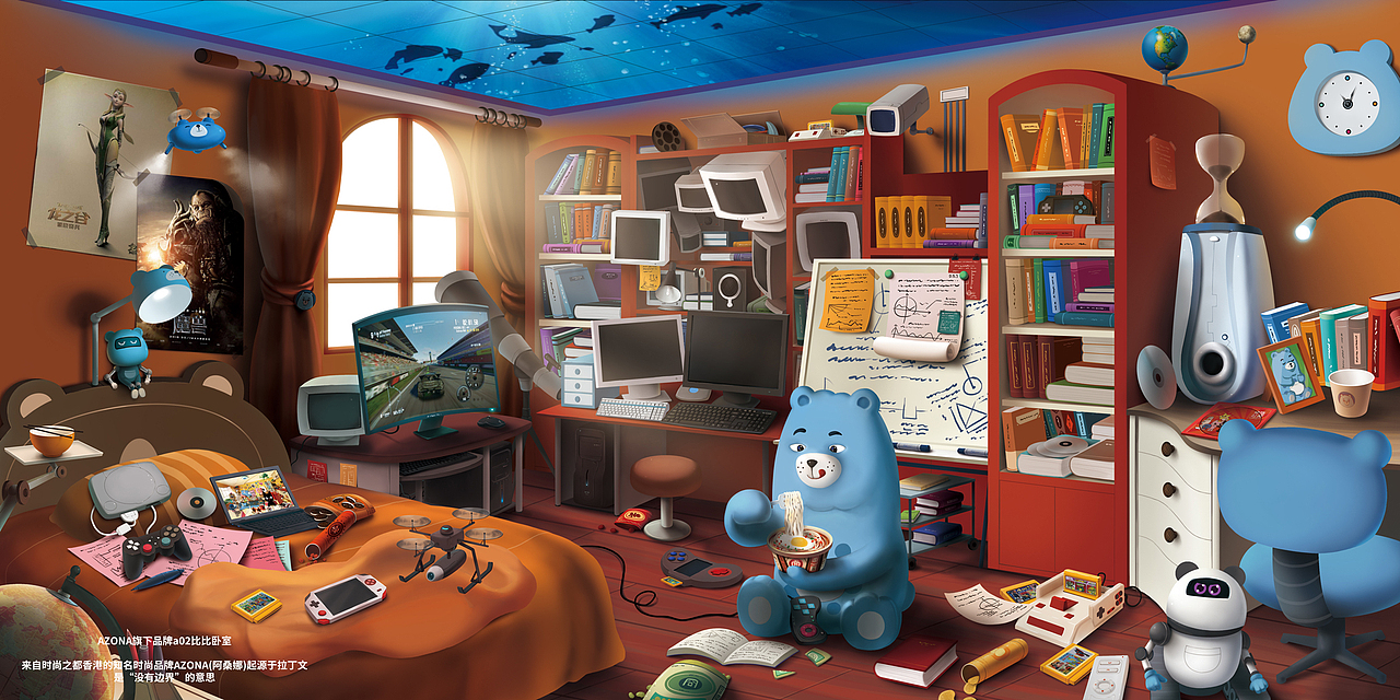 小木老师为阿桑娜旗下品牌a02绘制的角色插画