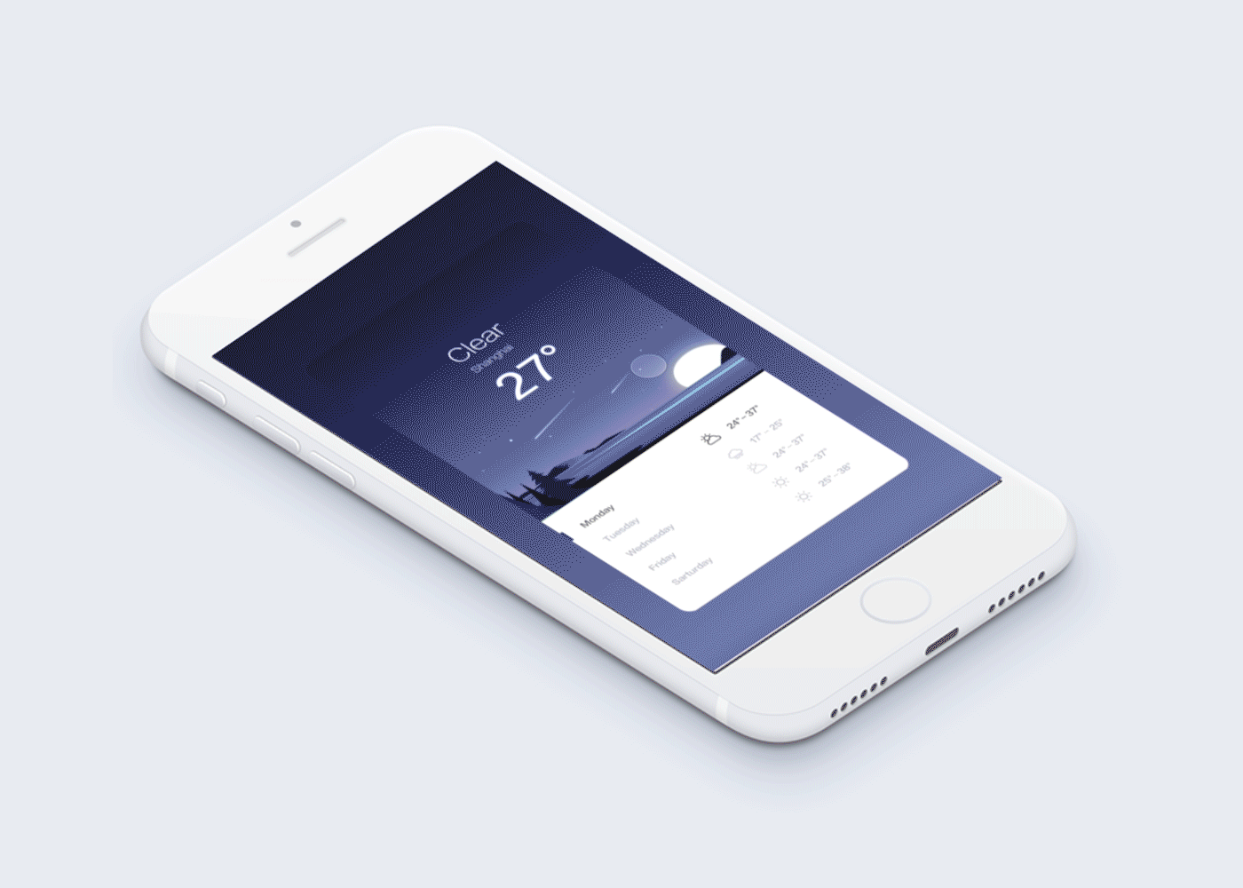 天气插画（Weather Widget）（图ZODg1NTkyNDA=） - APP界面 - 站酷设计师猫神咕咕原创素材 - 站酷ZCOOL