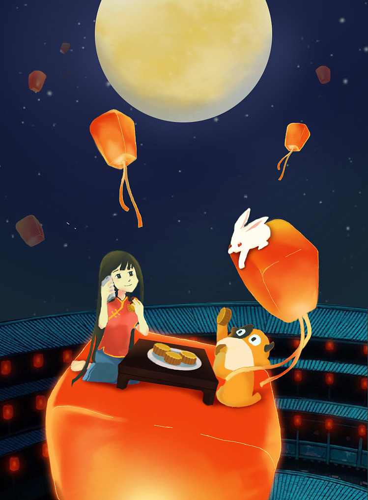 月圆人团圆（图ZMTI5MDgzNzE2） - 创作习作 - 站酷设计师Anyi85原创素材 - 站酷ZCOOL