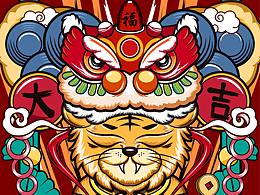 国潮插画（半临摹）