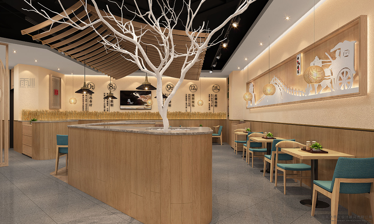 “小而美”餐饮空间，雨川设计用空间美学引导感官体验（图ZMjQ5MTU5Mjgw） - 其他 - 站酷设计师筱槑槑原创素材 - 站酷ZCOOL