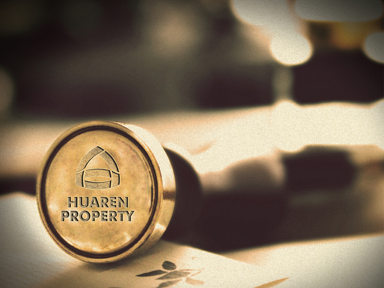 华仁物业logo设计提案