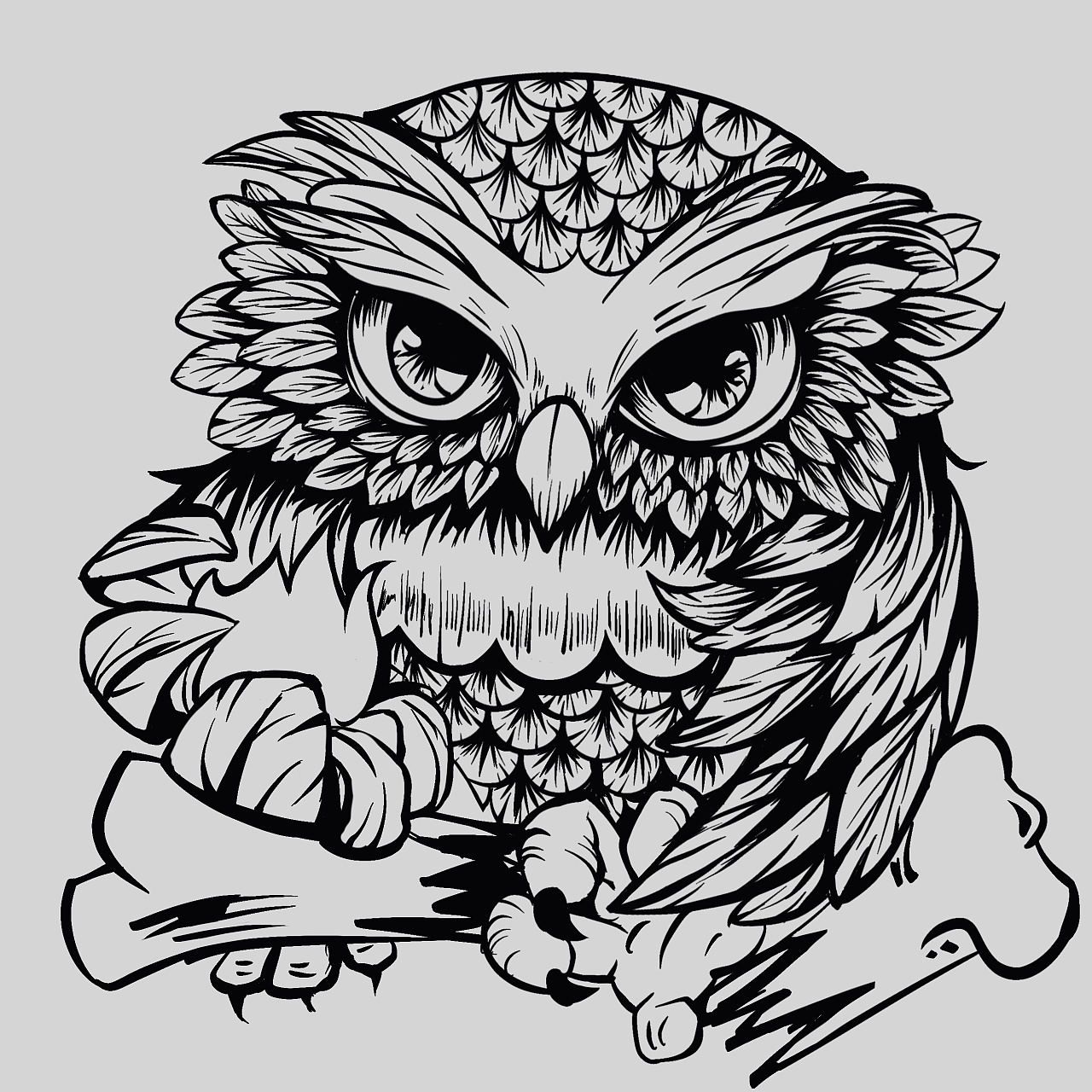 猫头鹰头像设计|平面|ip形象|蜡笔有毛 - 原创作品 - 站酷 (zcool)