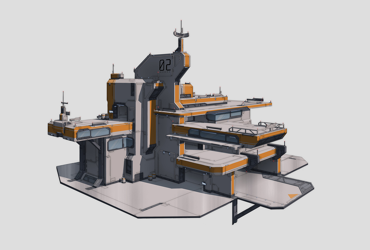 科幻场景原画单体设计#03