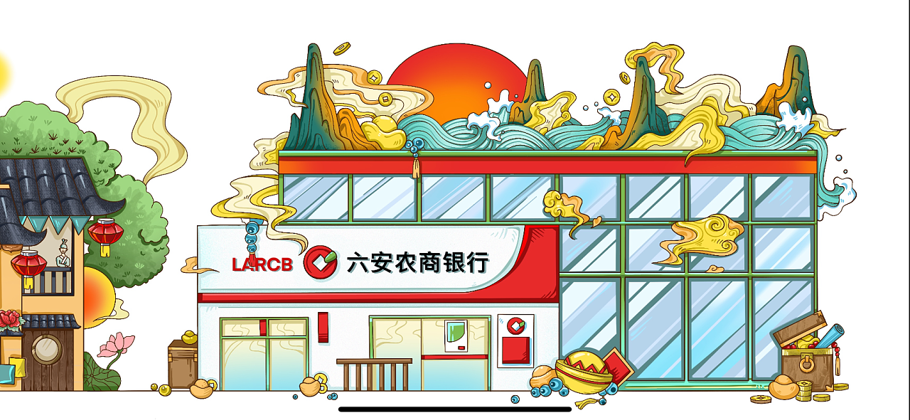 原创插画商业街|插画|商业插画|蓝色小猴 - 原创作品 - 站酷 (zcool)