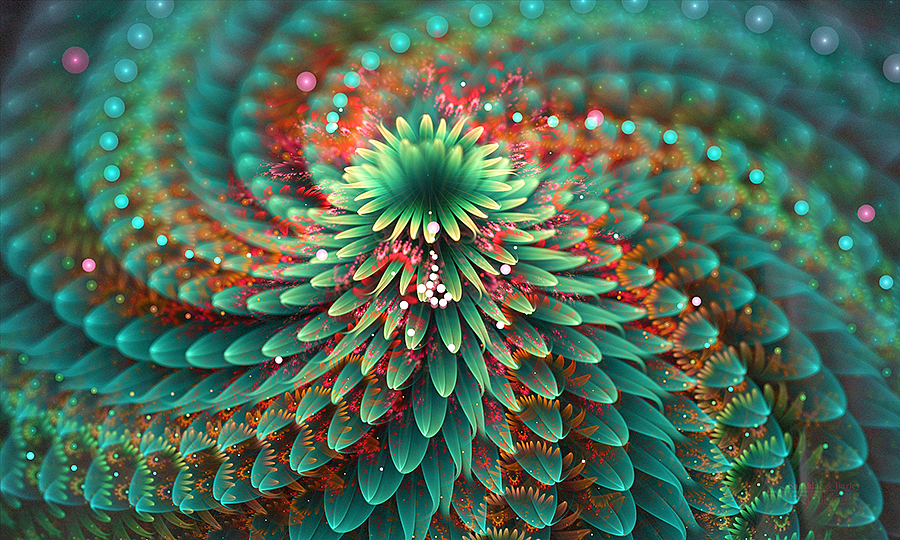 分形(Fractal)第二十三辑：密集花朵以及几何形尝试（图ZMzIxMjY4MTY=） - 绘画 - 站酷设计师阳光与青稞原创素材 - 站酷ZCOOL