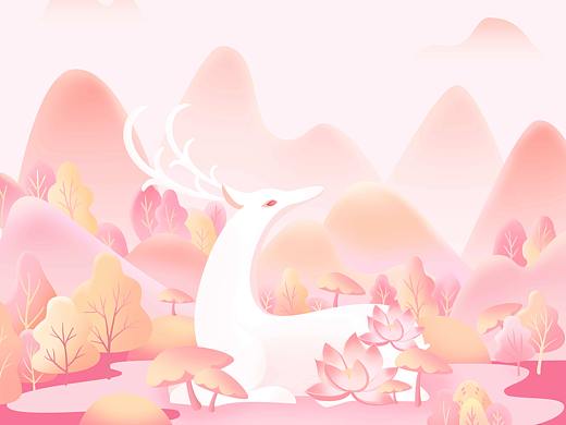 森林粉鹿（個(gè)人主頁(yè)-ZNDA2MTAwMjg=） - 商業(yè)插畫(huà) - 站酷設(shè)計(jì)師許愿少女Cc原創(chuàng)素材 - 站酷ZCOOL