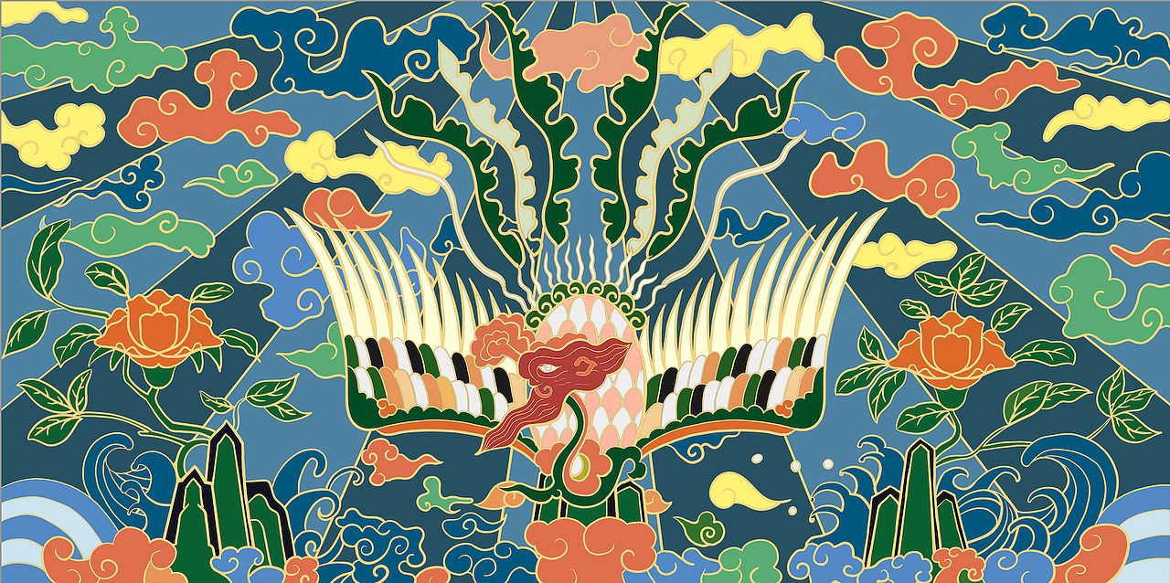 南京云锦毕业设计插画