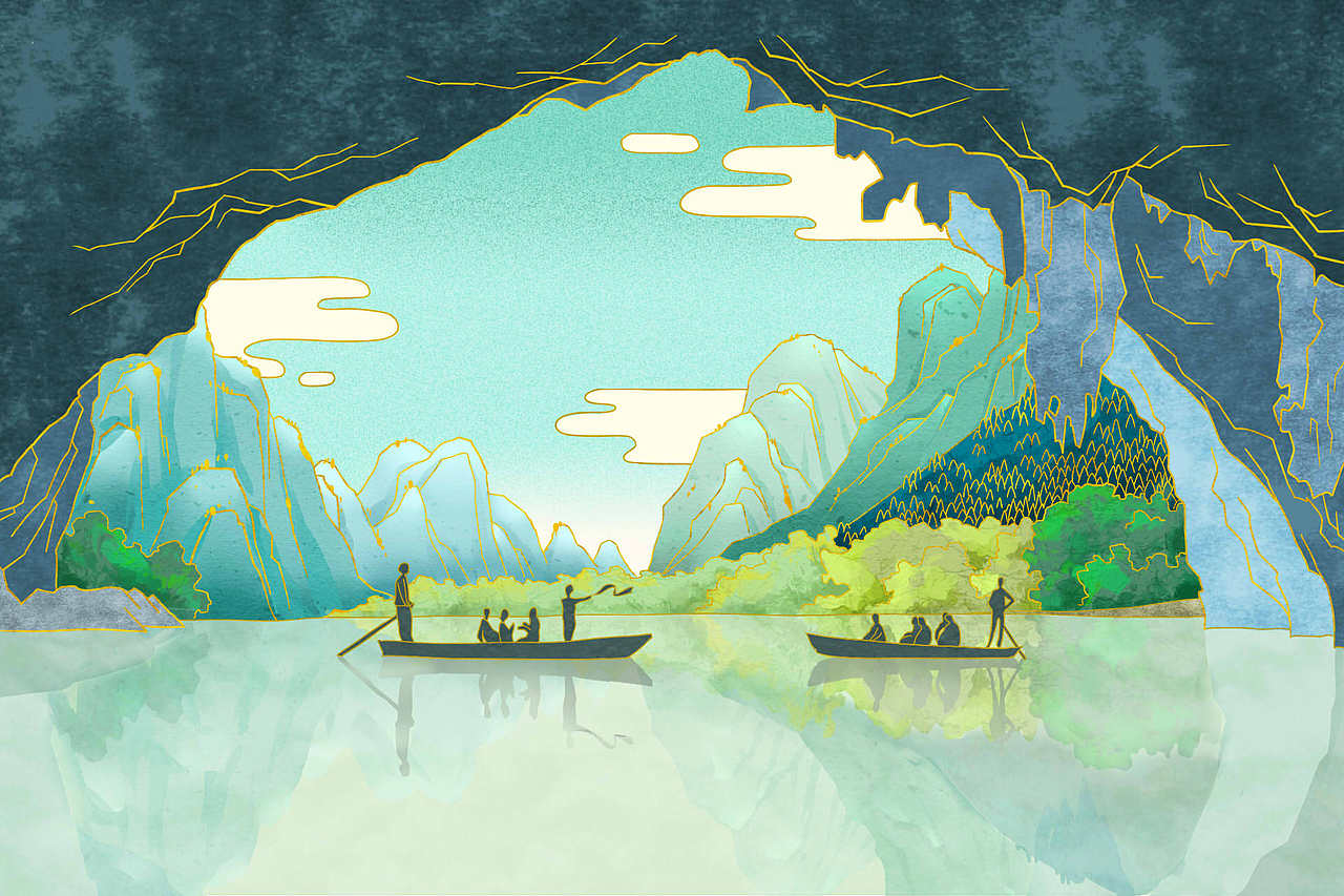 巴马风景（图ZODI5NjUyOTY=） - 商业插画 - 站酷设计师SADIE的小花园原创素材 - 站酷ZCOOL