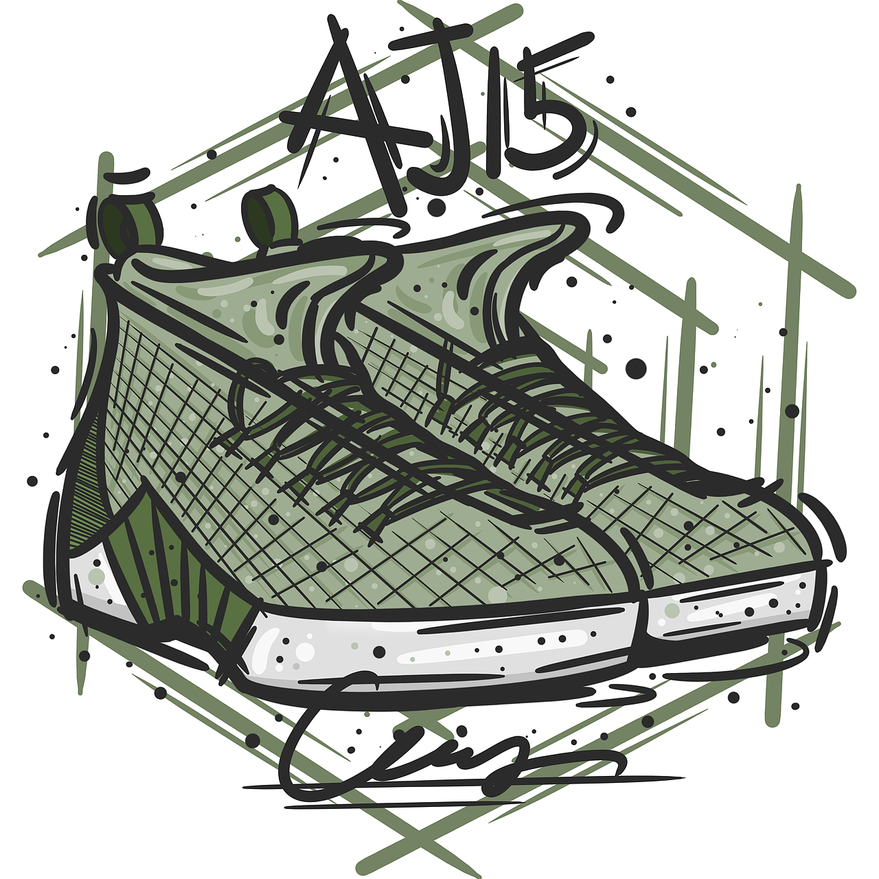 每个男孩的球鞋梦乔老爷的球鞋系列手绘