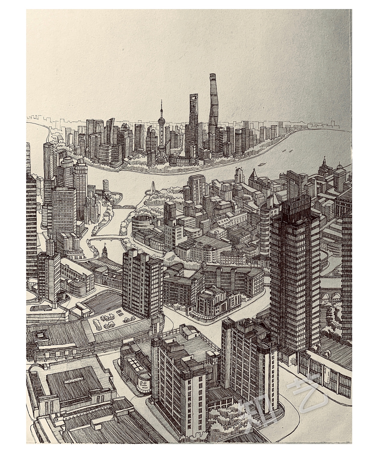 线性城市建筑速写