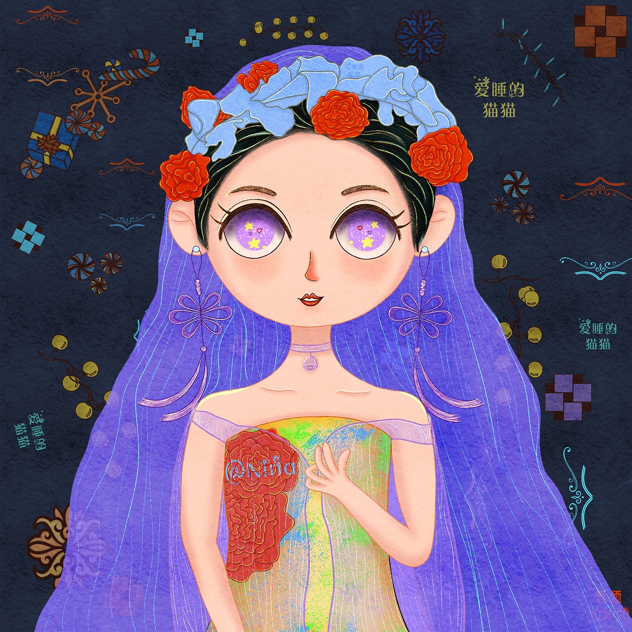 头纱姑娘|插画|创作习作|爱睡的猫猫 - 原创作品 - 站酷 (zcool)