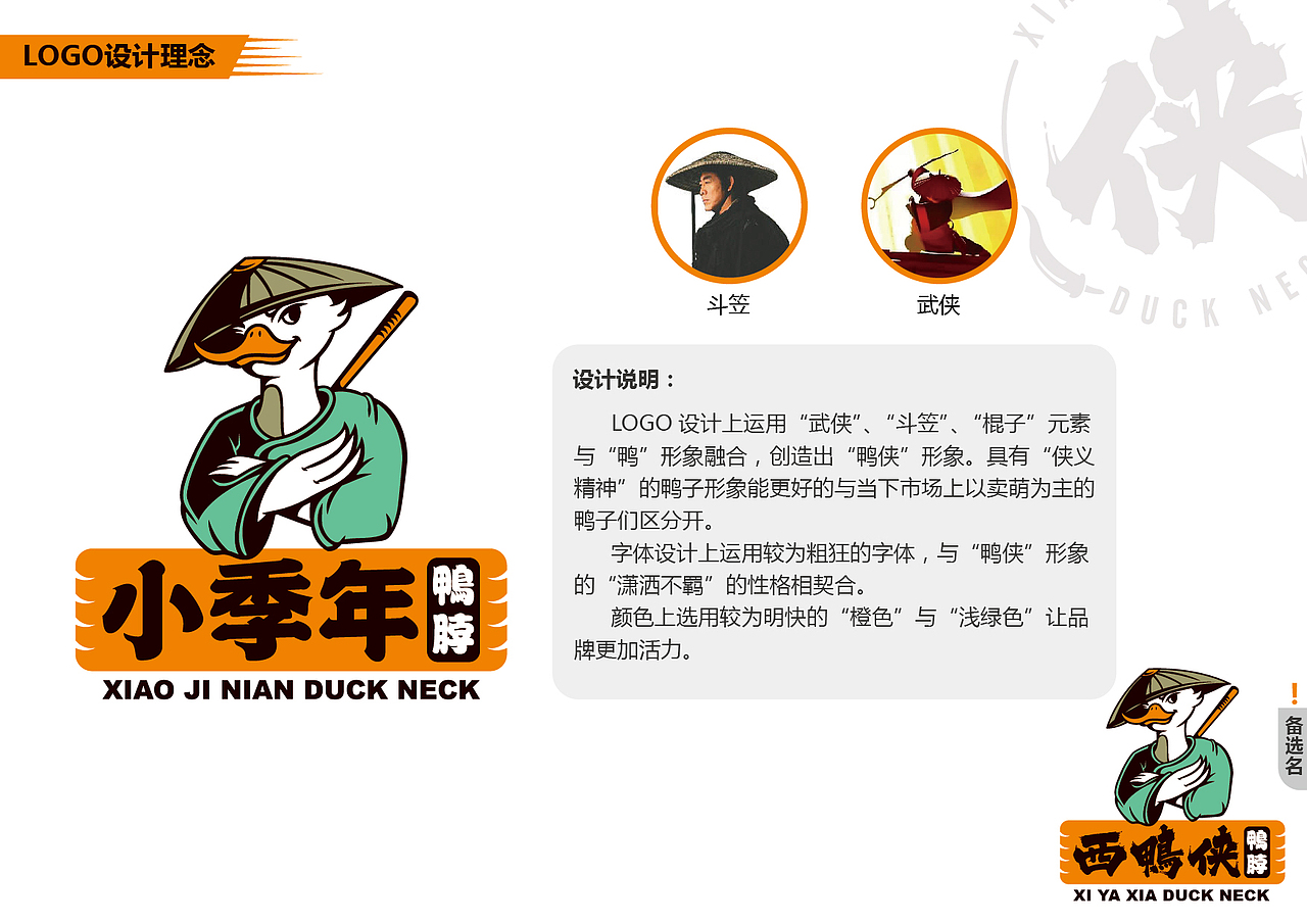 《西鸭侠》鸭脖品牌LOGO（图ZODU1MDQ3ODg=） - 品牌 - 站酷设计师MingHsu77原创素材 - 站酷ZCOOL