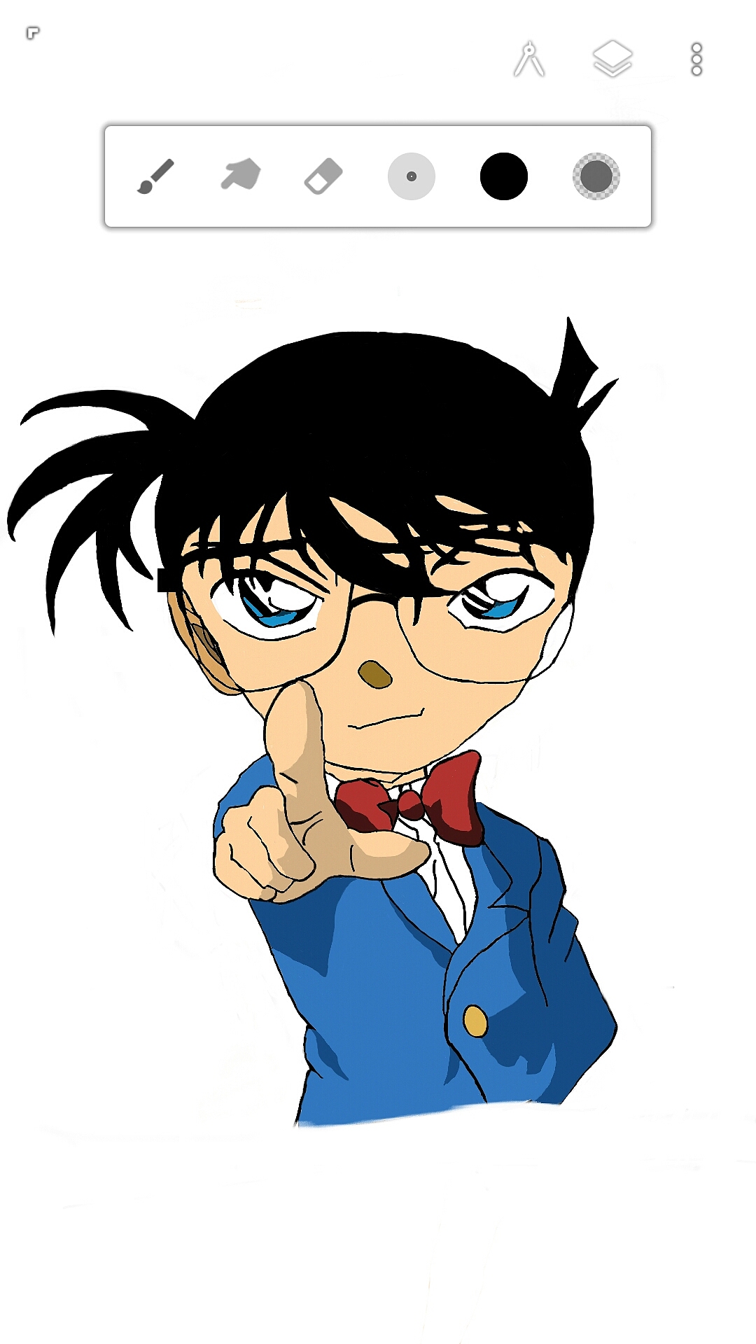 在手机上画画1——柯南