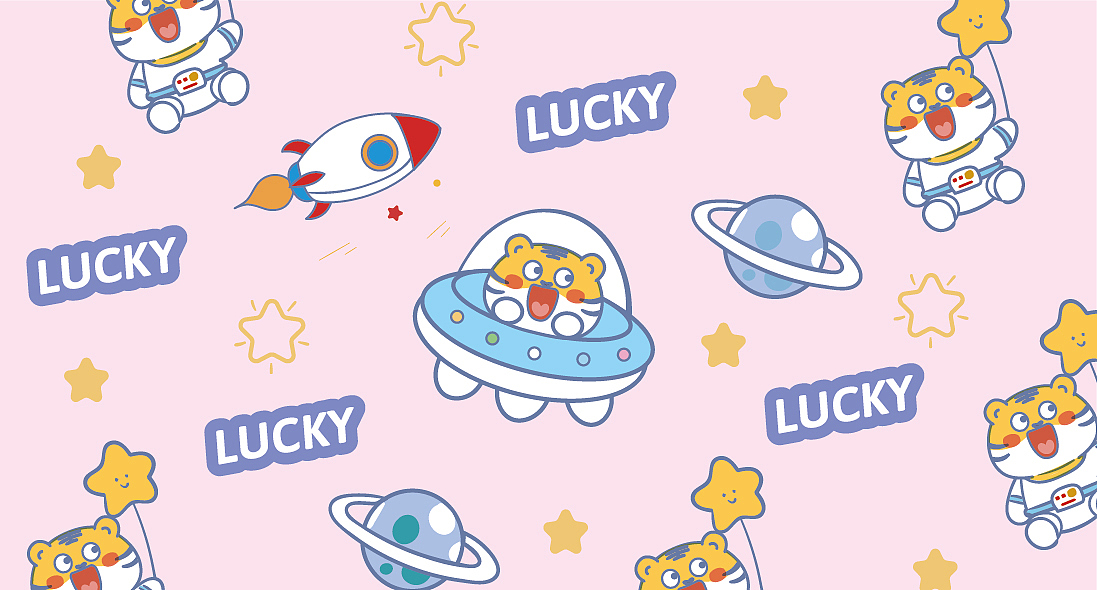 虎萌萌图案设计 地毯窗帘桌单口罩图案