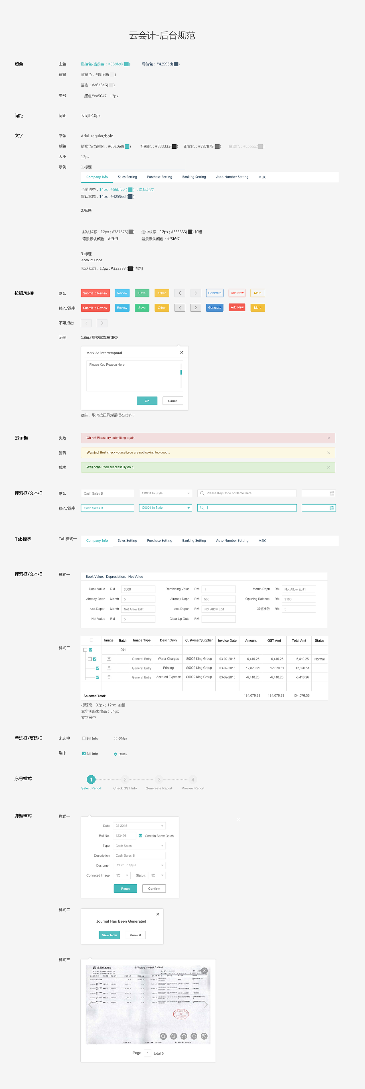 2016部分工作规范