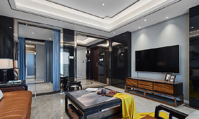 208平轻奢现代中式四居室 ​​​​让家显得轻奢雅致（图ZMTc4NDk1ODYw） - 家装设计 - 站酷设计师河北亿佰居装饰原创素材 - 站酷ZCOOL