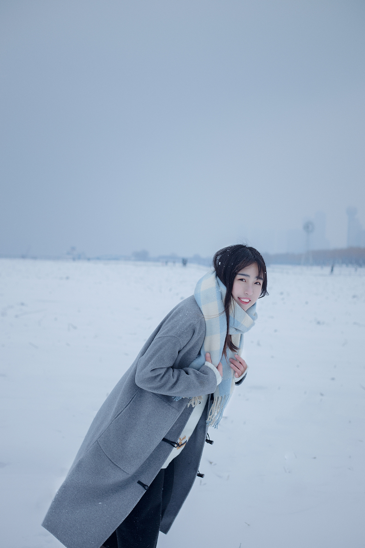 雪下的很大,你笑的很甜