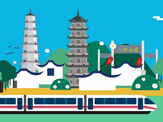 福州地铁相关城市海报