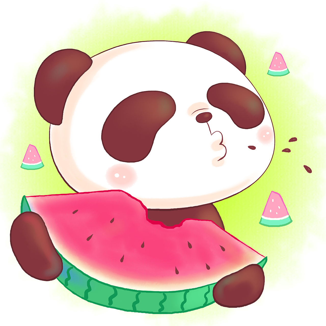 熊猫嘟嘟的清凉夏日头像