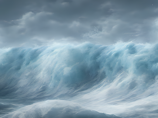 #站酷梦笔#巨浪翻涌