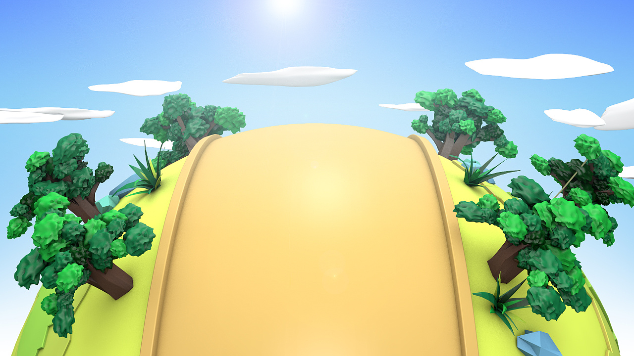 C4D场景-四季交替