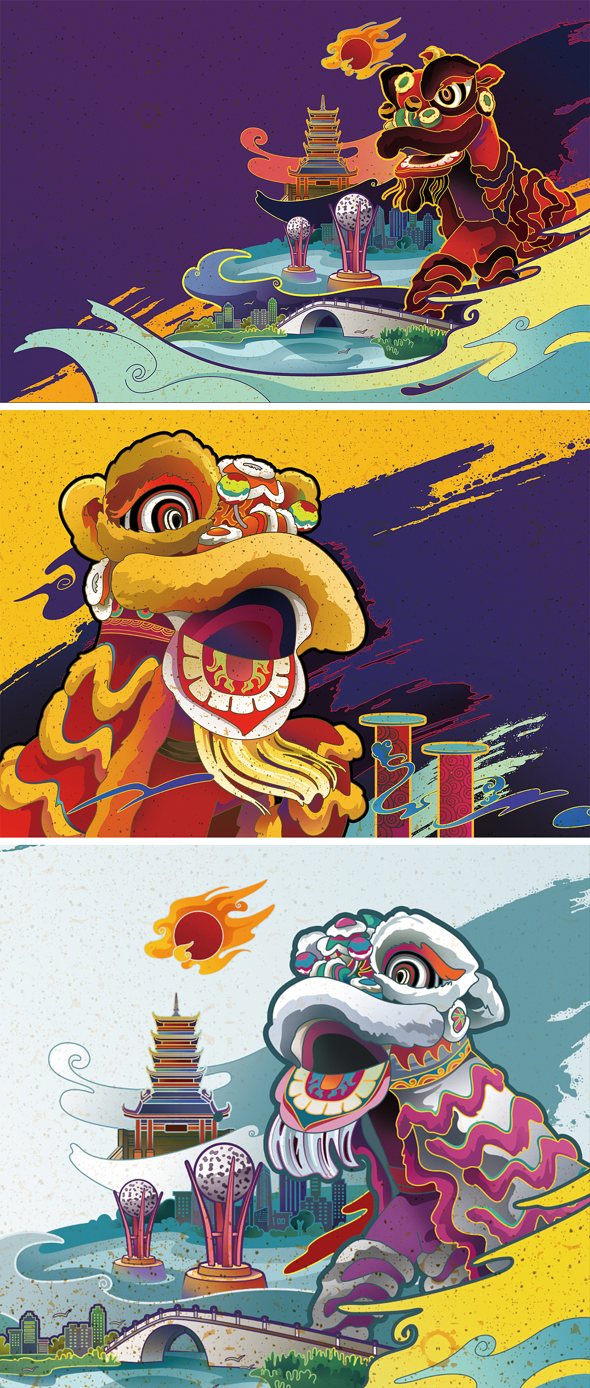 佛山醒狮文化-文创插画（图ZMTg5ODA3NDYw） - 商业插画 - 站酷设计师蛙蛙芝原创素材 - 站酷ZCOOL