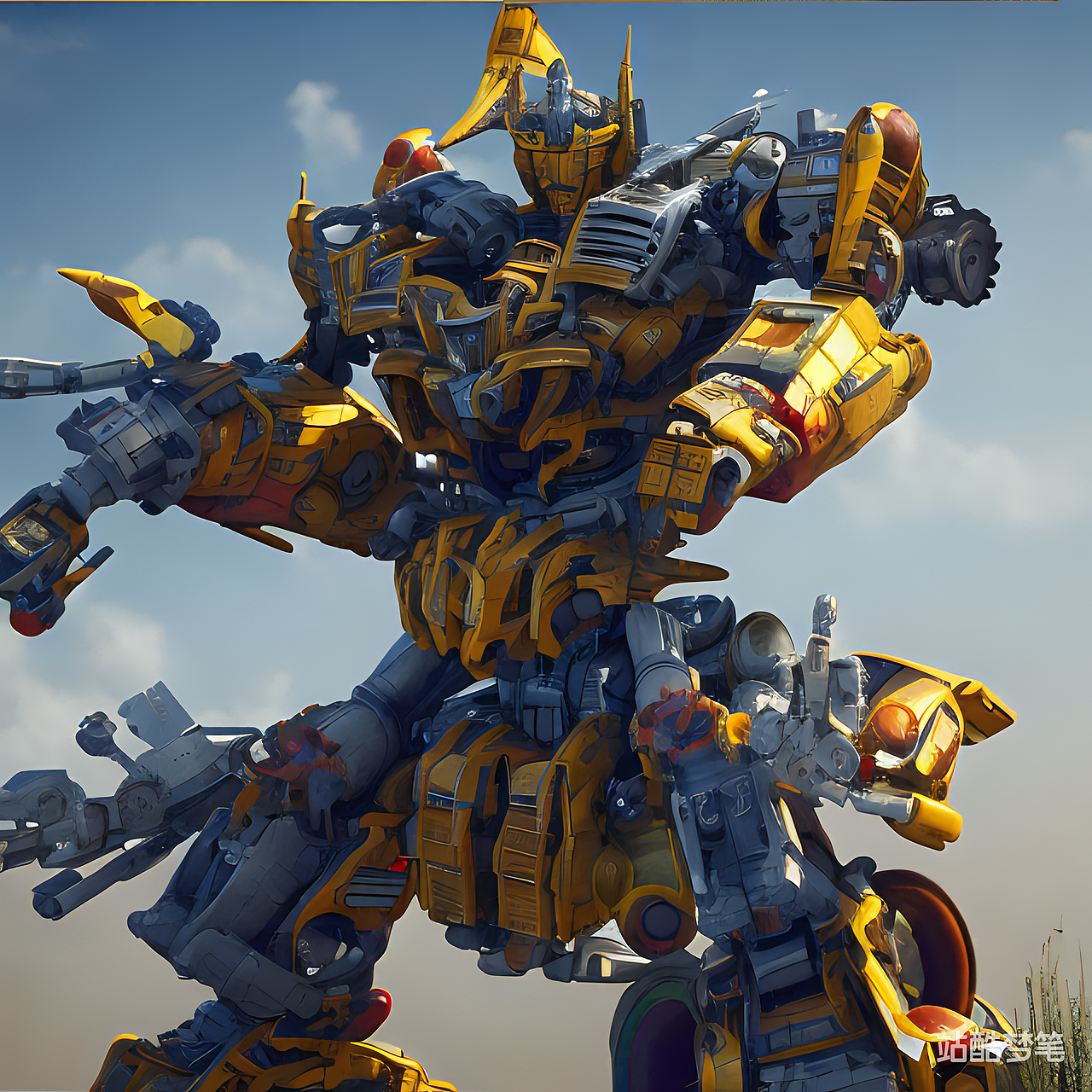 #站酷梦笔#变形金刚（图ZMzI3MTc4MTg4） - AI作品 - 站酷设计师zoeming110原创素材 - 站酷ZCOOL