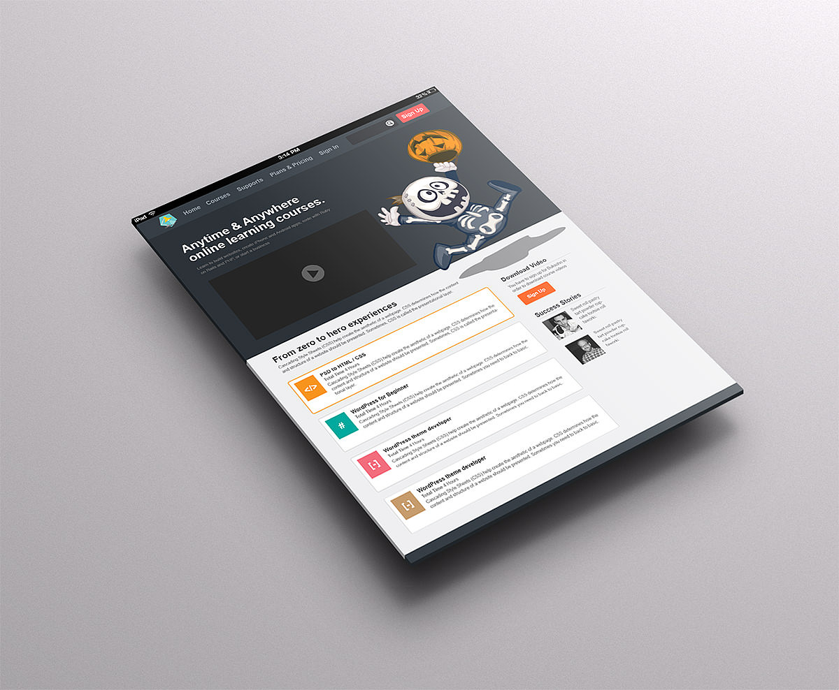 mycourse website_phraisohn-站酷zcool