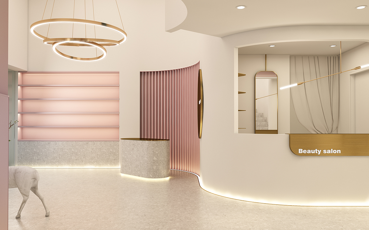 美容店設計案例（圖ZMTY3OTQ1MTE2） - 家裝設計 - 站酷設計師灰GRAYSCALE原創(chuàng)素材 - 站酷ZCOOL