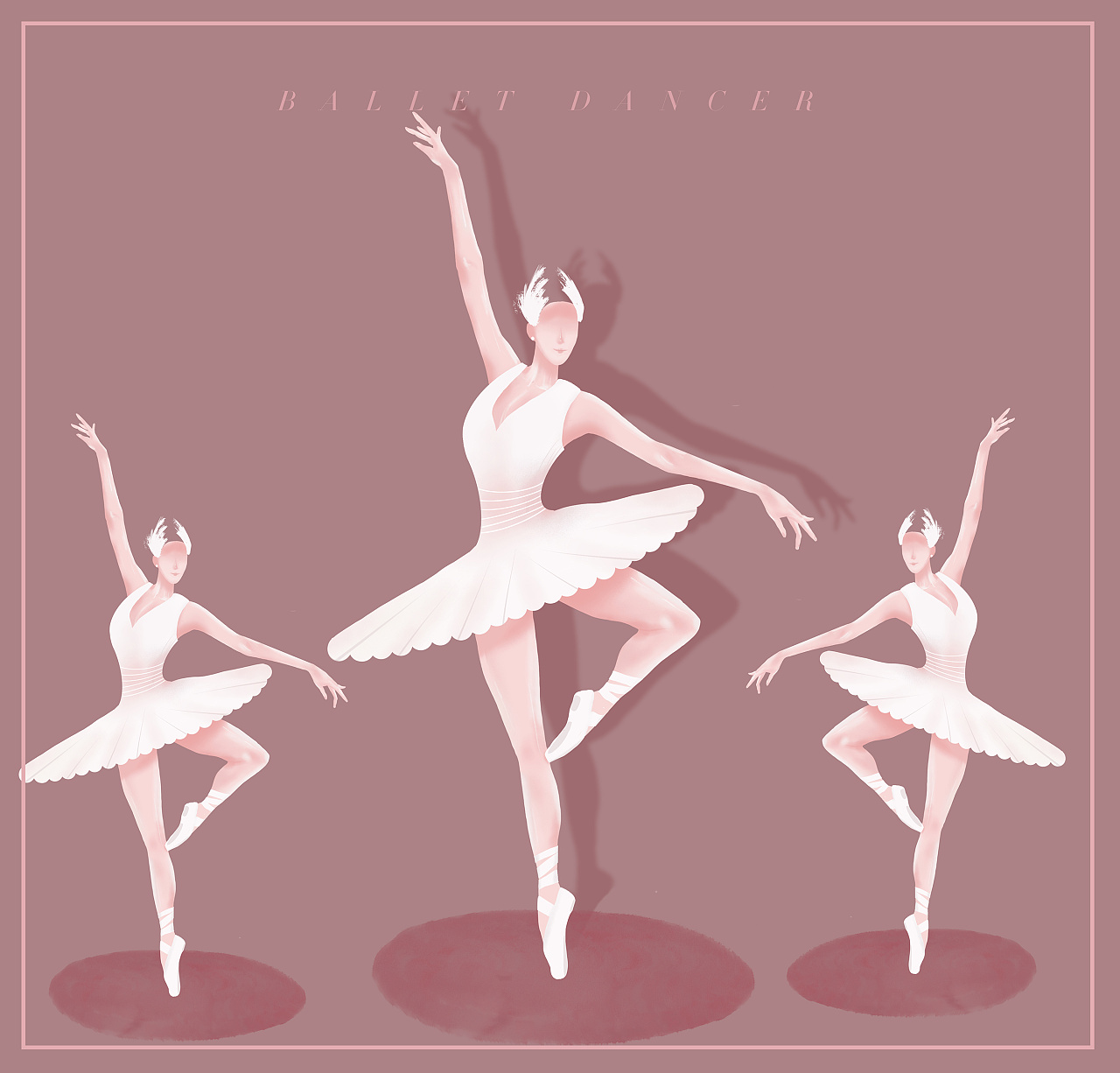 芭蕾舞者小天鹅系列|插画|商业插画|油奈夹子 - 原创作品 - 站酷