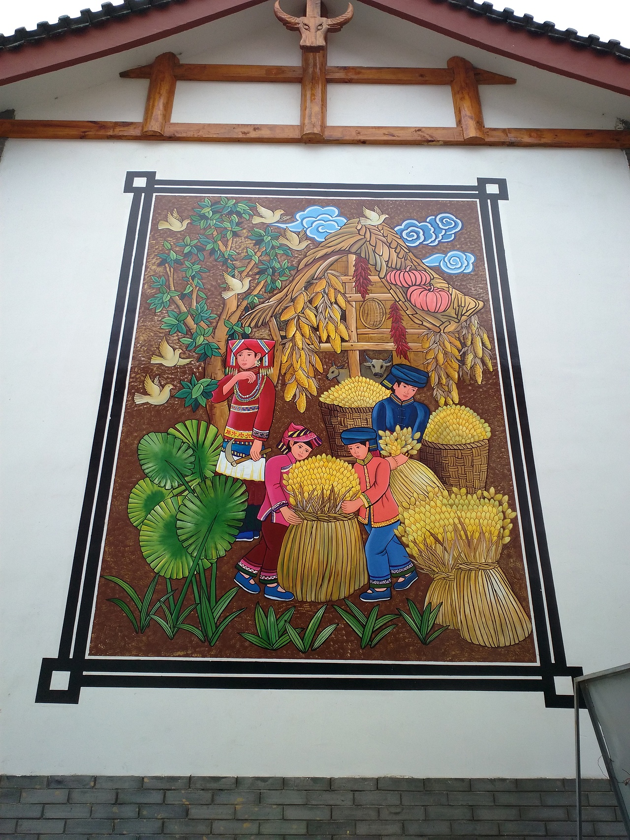 云南壮族壁画墙体彩绘