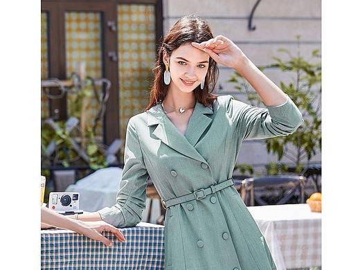 西装领双排扣连衣裙（个人主页-ZMzc1NjkzMDA=） - 休闲/流行服饰 - 站酷设计师胜智原创素材 - 站酷ZCOOL