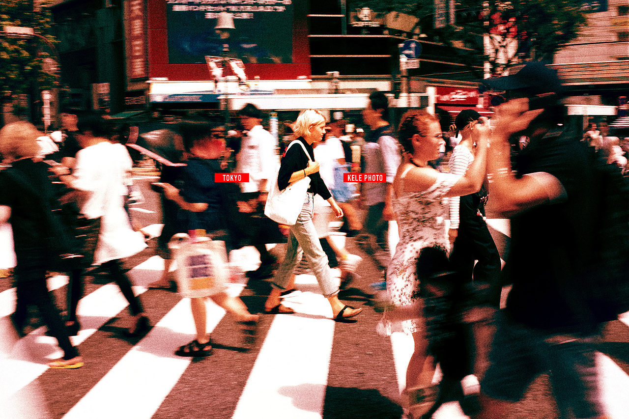 东京涩谷/行走的人群