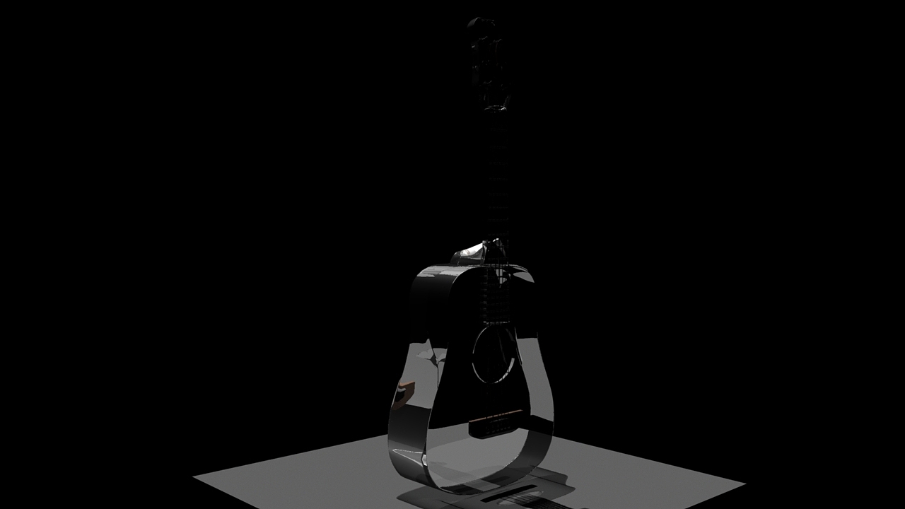 三维制作水晶吉他