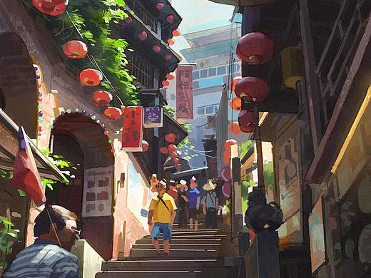 台北九份照片写生（个人主页-ZMjQxOTAyMjQ=） - 创作习作 - 站酷设计师旅行的爬爬原创素材 - 站酷ZCOOL