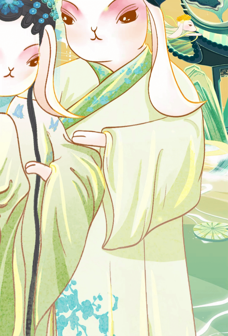 非遗文化兔——昆曲（图ZMzAzMDY3NTUy） - 商业插画 - 站酷设计师茶生菜Scai原创素材 - 站酷ZCOOL