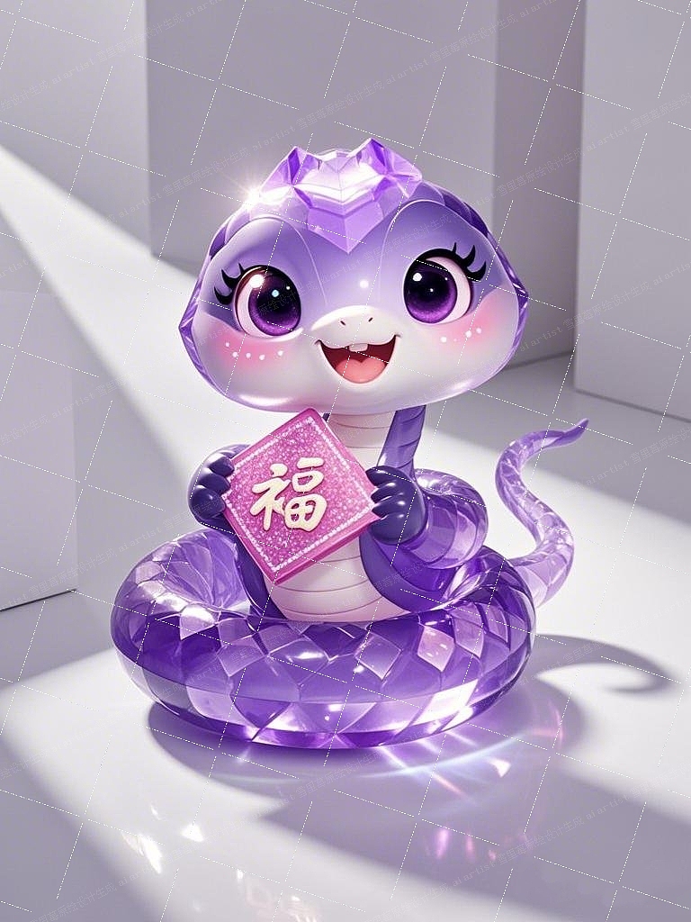 蛇年新春至—2025新年主题贴纸（图ZMzgzMjU3MTQw） - AI作品 - 站酷设计师雪里莓工作室原创素材 - 站酷ZCOOL