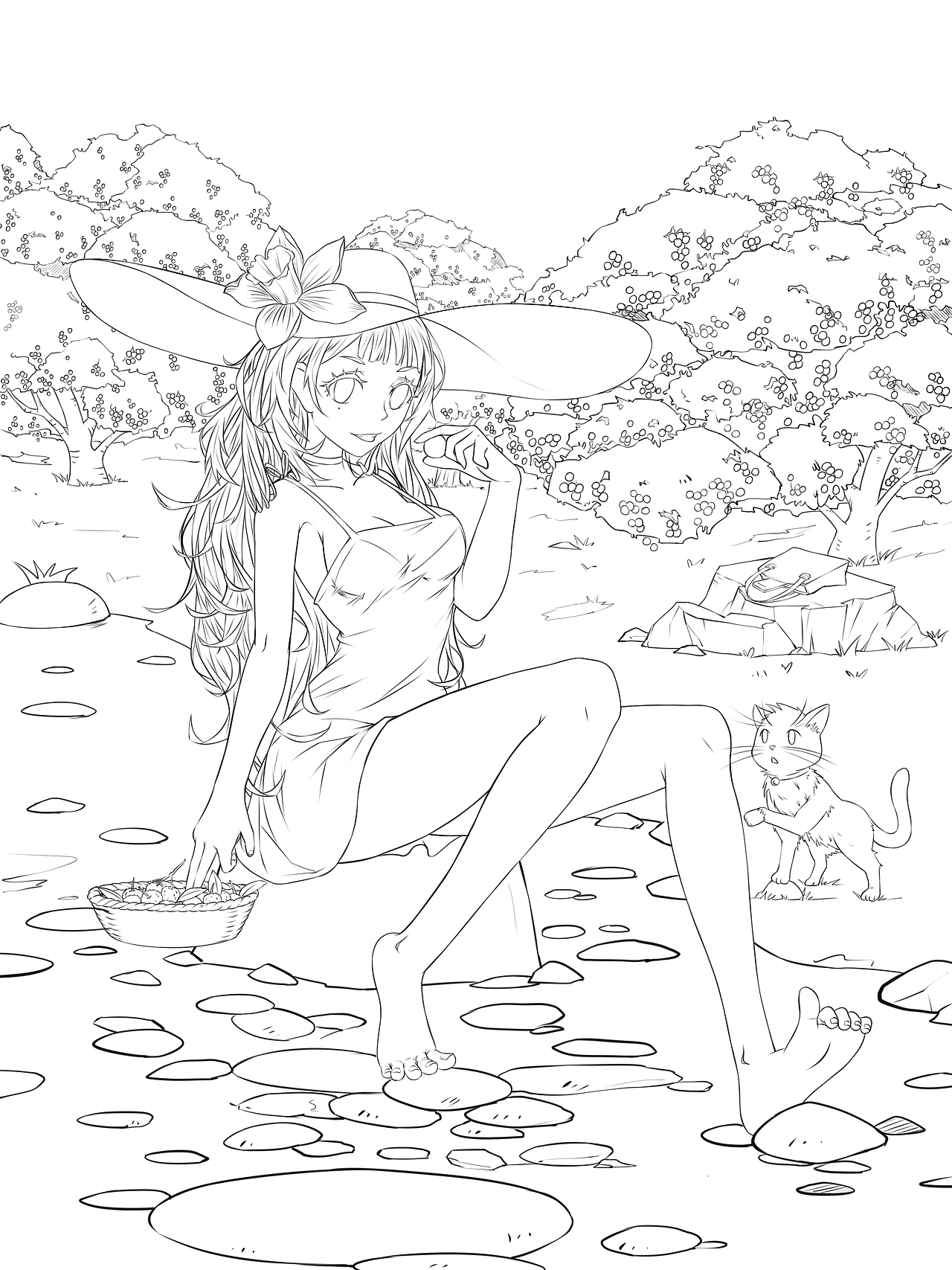 吃荔枝的小姐姐（图ZMjEwODcxNzQw） - 商业插画 - 站酷设计师HWShuai原创素材 - 站酷ZCOOL