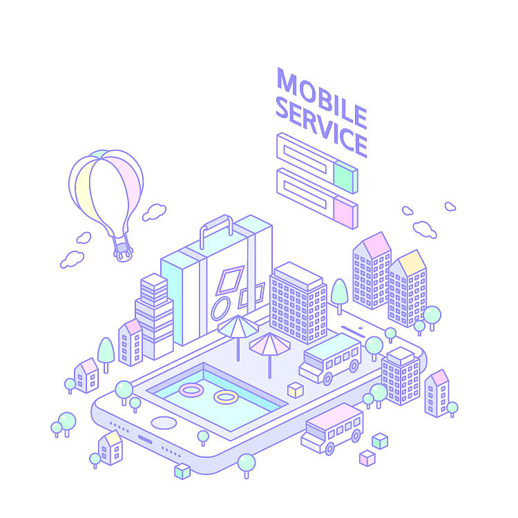 2.5D立体电商大促双节购物网页手机UI插画海报AI设计