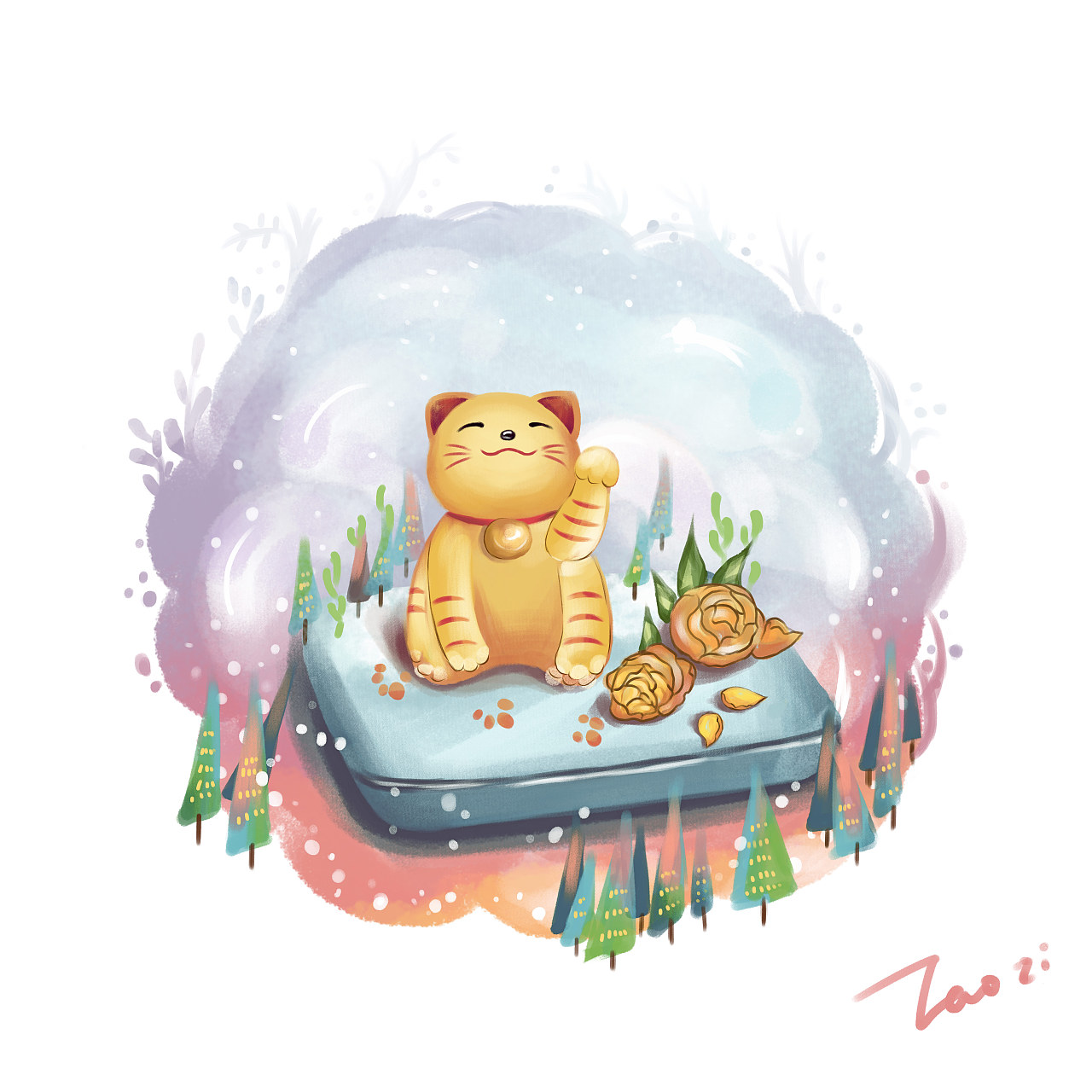 鼓浪屿小猫（图ZMTUyMTc4MzY0） - 儿童插画 - 站酷设计师鹿米lll原创素材 - 站酷ZCOOL