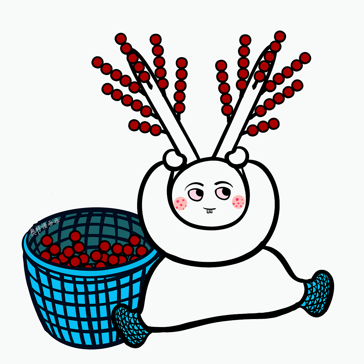 小白兔卖糖葫芦（图ZMzYxMzg4ODky） - 艺术插画 - 站酷设计师奥特慢吞吞原创素材 - 站酷ZCOOL