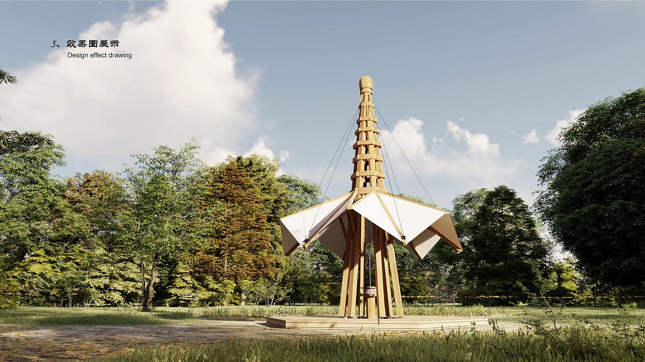 禅意姿势景观构筑物