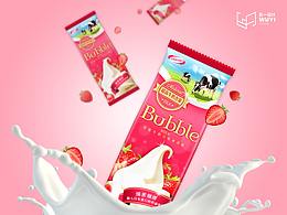 妙趣草莓口味冰淇淋包裝