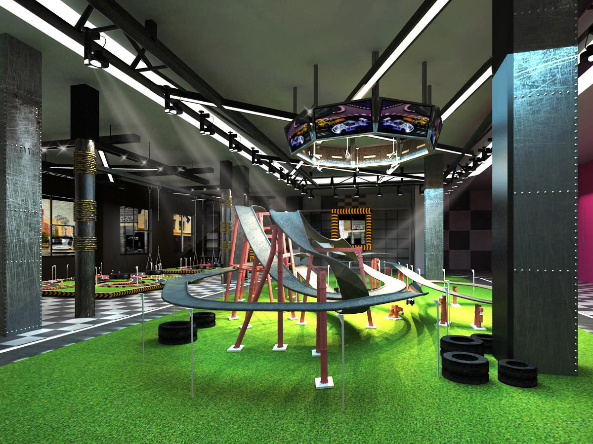 遥控赛车俱乐部室内空间设计
