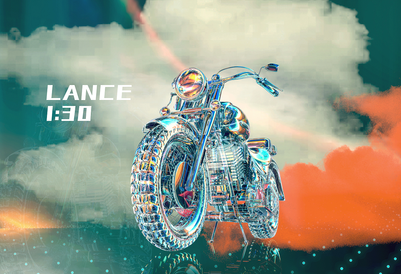 c4d-复古科技风格_lancexi-站酷zcool