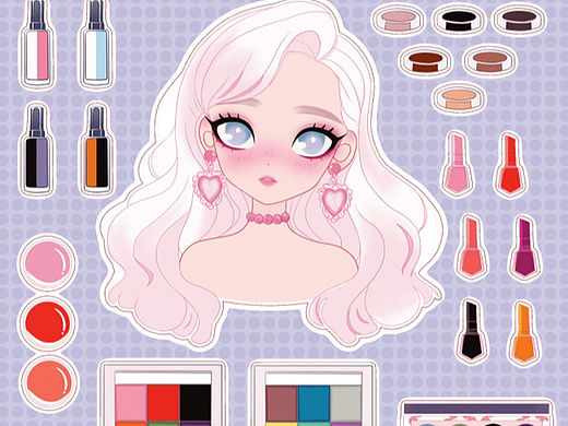 芭比化妆游戏贴纸💕视频版已发